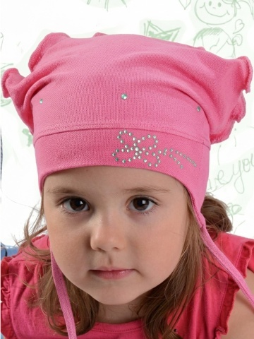 Batic din bumbac pentru fetite 0-1 an - AJS 24-023 roz, fucsia, lila, mov, alb