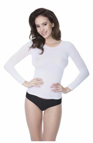 Bluza dama extrem de flexibila, Julimex Second Skin, Invisible-Line - alb, negru - Img 4