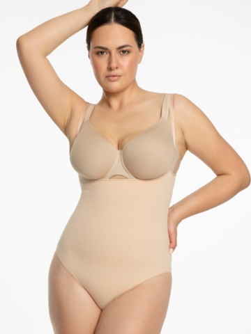 Body modelator bej fara cusaturi, open bust - Julimex - Img 2
