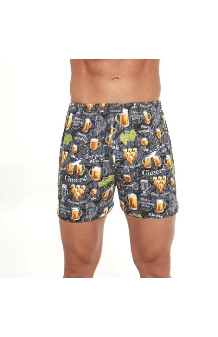 Boxeri barbati plus size / boxeri pentru dormit, 100% bumbac - Cornette Classic M011-111 Beer - Img 1