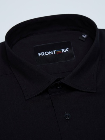 Camasa premium barbati, 100% bumbac, regular fit - FRONTERA - negru dungi - Img 2