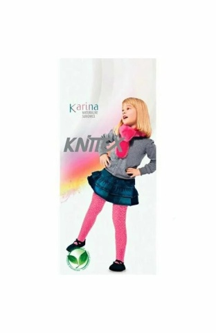 Ciorapi colorari cu model pentru fetite, 80den - Knittex Karina - Img 2