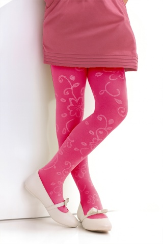 Ciorapi cu model pentru fetite, 80 DEN - Knittex Bianka - Img 5