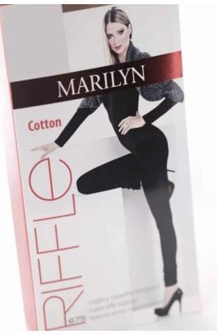 Colanti dama, bumbac - Marilyn Riffle 675, 120 DEN - negru - Img 2