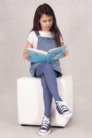 Dresuri din microfibra pentru fetite, jeans - YO Club RA09-18