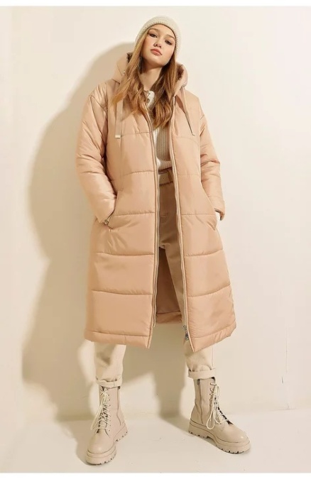 Geaca lunga dama Mocha Maxi - Img 1