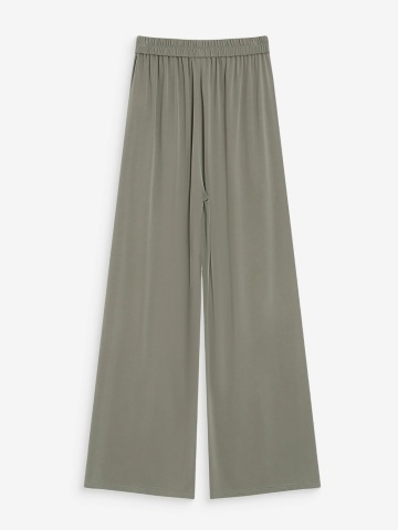 Pantaloni Pax kaki, largi cu talie elastica - Img 6