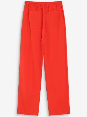 Pantaloni Rhode sanguine drepti din bumbac cu talie ajustabila - Img 7