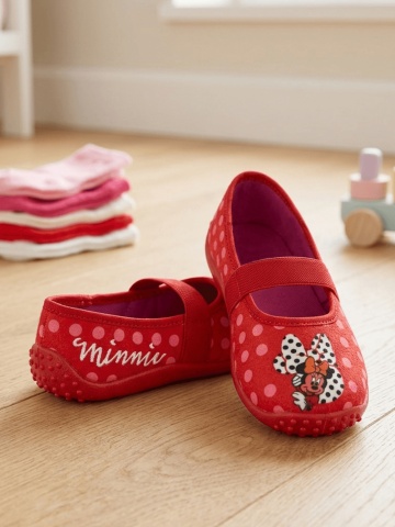 Pantofi fetite rosii cu buline - Minnie Mouse - Img 2