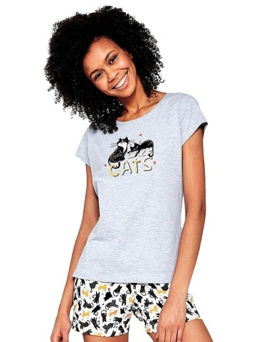 Pijama dama Cornette, colectia mama-fiica, art W628-194 Cats - Img 2