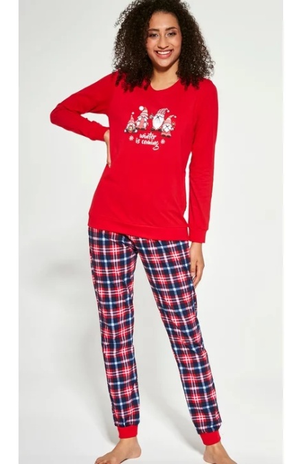 Pijama dama model Craciun, colectia familie, Cornette W671-279 Gnomes - Img 1