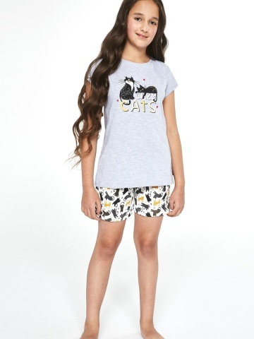 Pijama fete 1-8 ani, colectia mama-fiica, Cornette G787-087 Cats