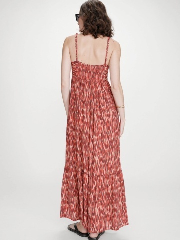 Rochie de vara Venicia cu imprimeu rosu sanguine - Img 4