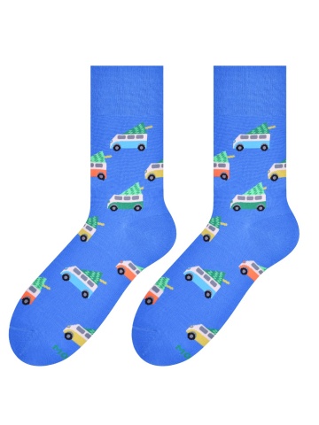 Sosete barbati, albastru cu model Cars - More S079-222