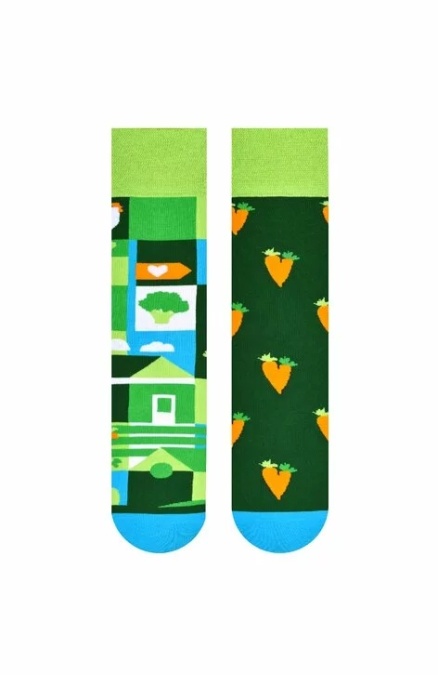 Sosete barbati, model asimetric Carrots - More S079A004 verde - Img 2