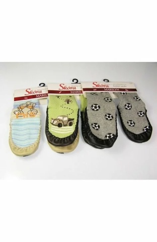 Sosete cu talpa piele pentru baieti - Marilyn Home Socks - Img 7