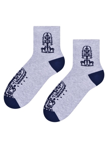 Sosete dama, colectia folk - Steven S118K018 gri