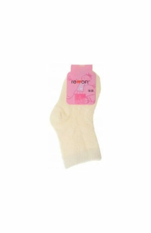 Sosete din bumbac pentru fetite Rewon Jacard 103-002G - Img 3