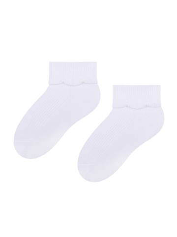 Sosete din viscoza de bambus pentru bebelusi, culoare alb - Steven S145-W001
