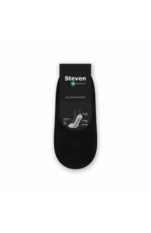 Sosete invizibile - Talpici din viscoza de bambus cu silicon pentru barbati - Steven S036-B03 negru - Img 2