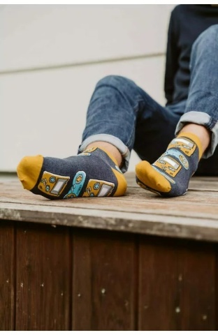 Sosete scurte barbati / adolescenti, Steven S025-020H jeans melange