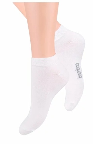 Sosete scurte unisex, viscoza de bambus - Steven S094-ALB