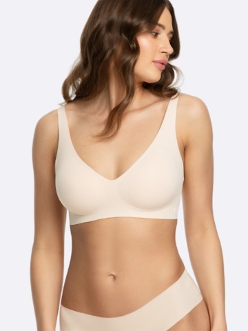 Sutien cu insertii de silicon, fara cusaturi si sarme - Julimex