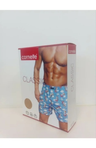 Boxeri barbati plus size pentru dormit, 100% bumbac - Cornette Classic M011-110 Barber - Img 2
