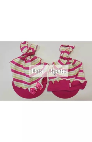 Caciulita de vara din bumbac pentru fetite 18-36 luni - AJS 28-143 roz, fucsia, alb - Img 2