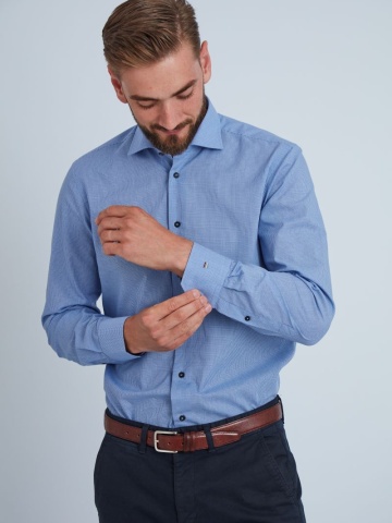Camasa premium barbati, 100% bumbac, regular fit - FRONTERA - bleu deschis - Img 1