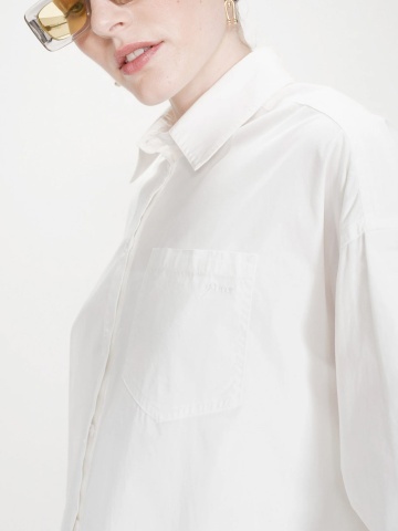 Camasa Valerie ivory oversize din bumbac - Img 5