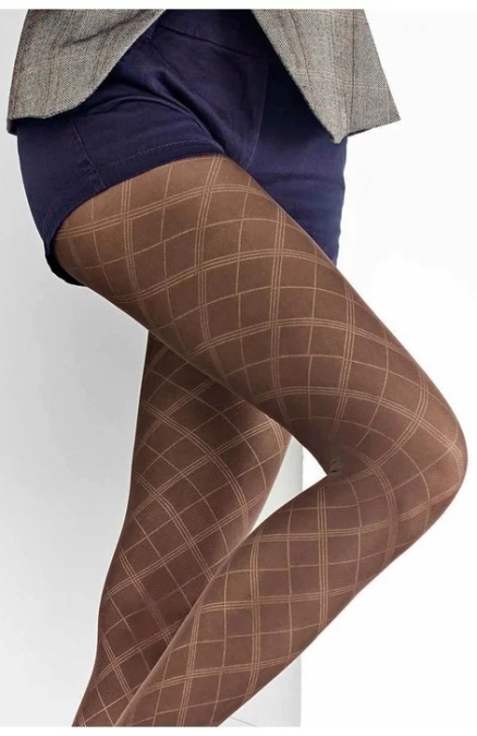 Ciorapi cu model - Marilyn Grazia C13, 60 DEN - negru, maro - Img 1