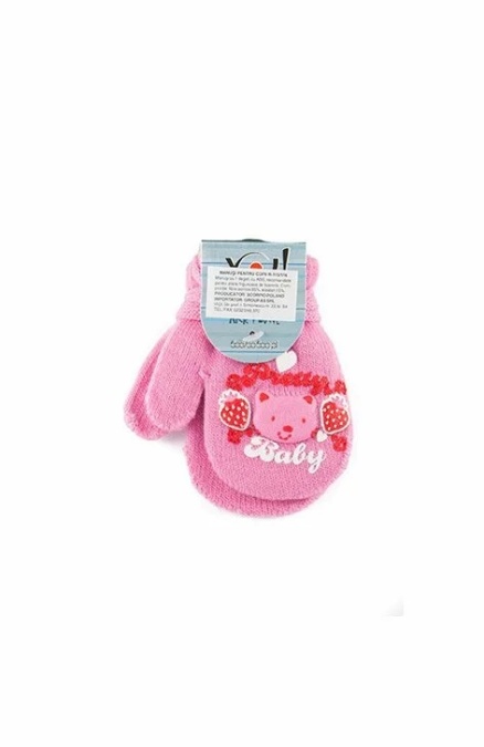 Manusi cu un deget pentru fetite, ABS - YO Club R115G(A), multicolor - Img 2