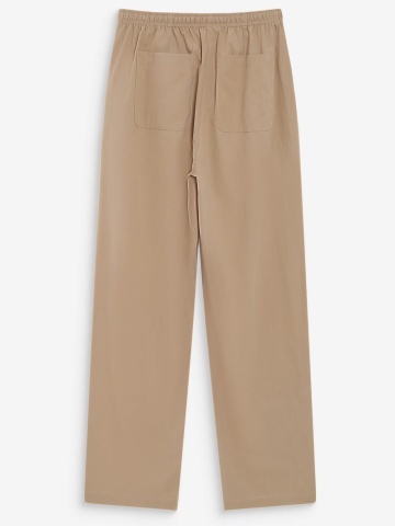 Pantaloni Rhode nisipii drepti din bumbac cu talie ajustabila - Img 7