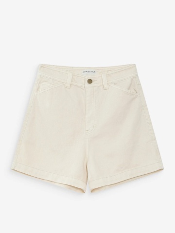 Pantaloni scurti Verne din denim ecru - Img 6