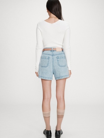 Pantaloni scurti Verne din denim skyblue - Img 5