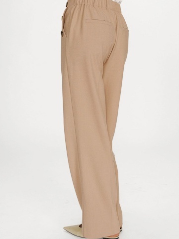 Pantaloni Valigny camel drepti cu talie inalta - Img 5