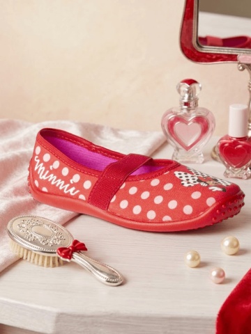 Pantofi fetite rosii cu buline - Minnie Mouse