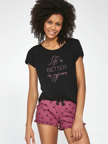 Pijama dama, modal, Cornette W492-190, Life is better in pyjamas - Img 2