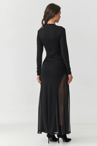 Rochie lunga eleganta cu insertii de tulle - M902 - Img 3