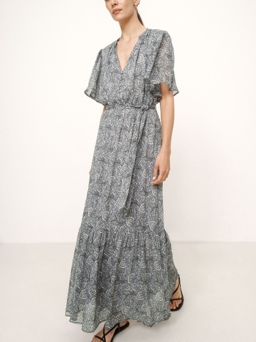 Rochie Venelle maxi vaporoasa cu imprimeu - Img 11