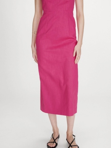 Rochie Veranys fucsia din in - Img 3