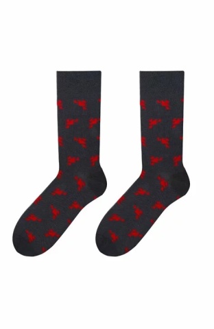 Sosete bumbac pentru barbati, model Trinangles - More S079139 grafit