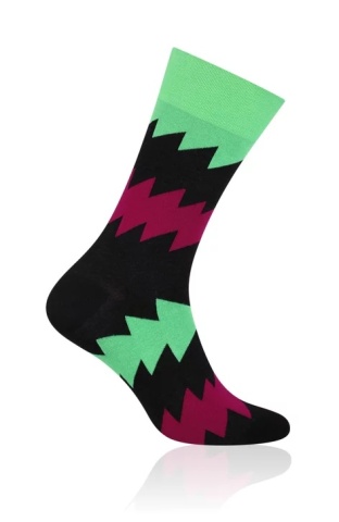 Sosete bumbac pentru barbati, model ZigZag - More S079008 negru