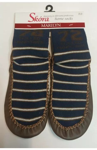 Sosete cu talpa piele pentru baieti - Marilyn Home Socks - Img 3