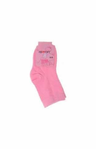 Sosete din bumbac pentru fetite Rewon Jacard 103-002G - Img 4