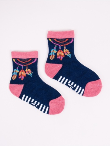 Sosete flausate pentru fete, ABS, YO Club SK20, multicolor - Img 3