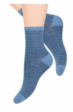 Sosete foarte subtiri pentru dama - Steven S031-13N jeans melange