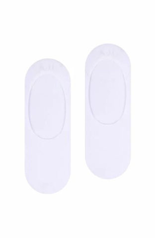 Sosete invizibile - Talpici din viscoza de bambus cu silicon pentru barbati - Steven S036-B01 alb - Img 3