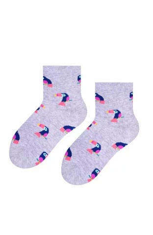 Sosete pentru fete, Steven S014-D305 gri